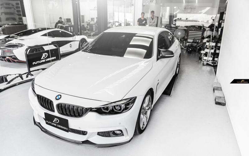 BMW 4シリーズ F32 F33 F36 Mスポーツ フロントバンパー用カーボン リップスポイラー 本物DryCarbon ドライカーボン