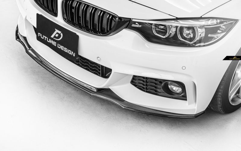 BMW 4シリーズ F32 F33 F36 Mスポーツ フロントバンパー用カーボン リップスポイラー 本物DryCarbon ドライカーボン