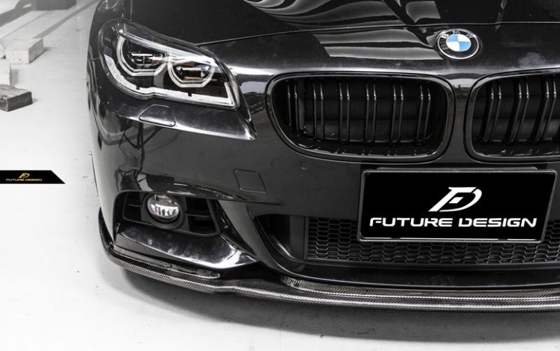 BMW 5シリーズ F10 F11 LCI 後期 Mスポーツ フロントバンパー用リップスポイラー 本物ドライカーボン DryCarbon