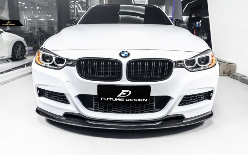 BMW 3シリーズ F30 セダン F31 ツーリング Mスポーツ フロント用 リップスポイラー 本物DryCarbon ドライカーボン -  Future Design Drycarbon parts