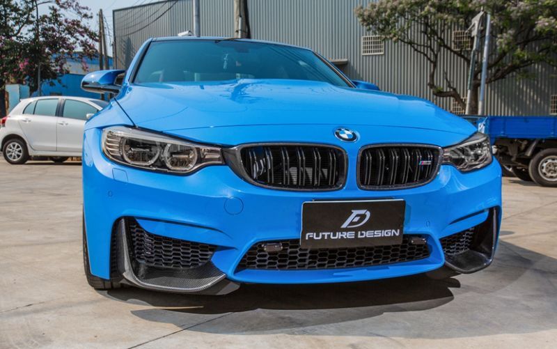 BMW 4シリーズ F82 M4 フロントバンパー用 スプリッター スポイラー 本物DryCarbon ドライカーボン