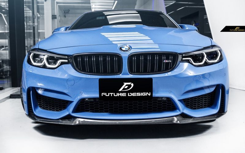 画像1: BMW 4シリーズ F82 F83 M4 フロントバンパー用 リップスポイラー 本物DryCarbon ドライカーボン (1)