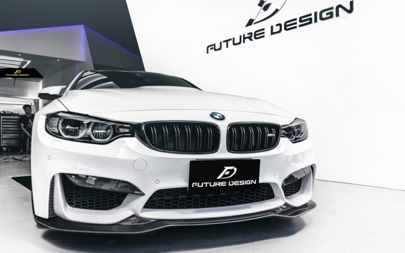 BMW 4シリーズ F82 F83 M4 フロントバンパー用 リップスポイラー 本物DryCarbon ドライカーボン Future Design  Drycarbon parts