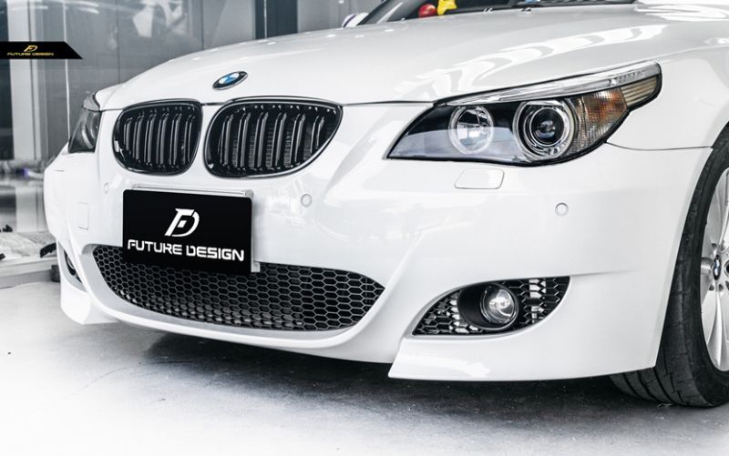 BMW 5シリーズ E60 E61 フロント用 艶ありブラックキドニーグリル センターグリル M5 S2 Future Design  Drycarbon parts