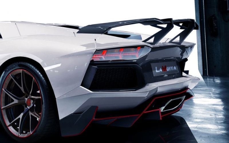 画像1: Lamborghini ランボルギーニ LP700-4 GT リアウィング 本物DryCarbon ドライカーボン (1)