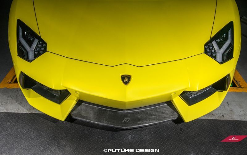 画像1: Lamborghini ランボルギーニ LP700-4 フロント用カーボン リップスポイラー アンダー 本物DryCarbon (1)