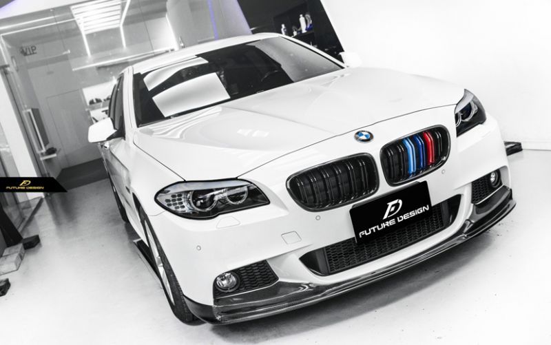 BMW 5シリーズ F10 F11 フロント用 青紺赤 艶ありブラックキドニーグリル センターグリル