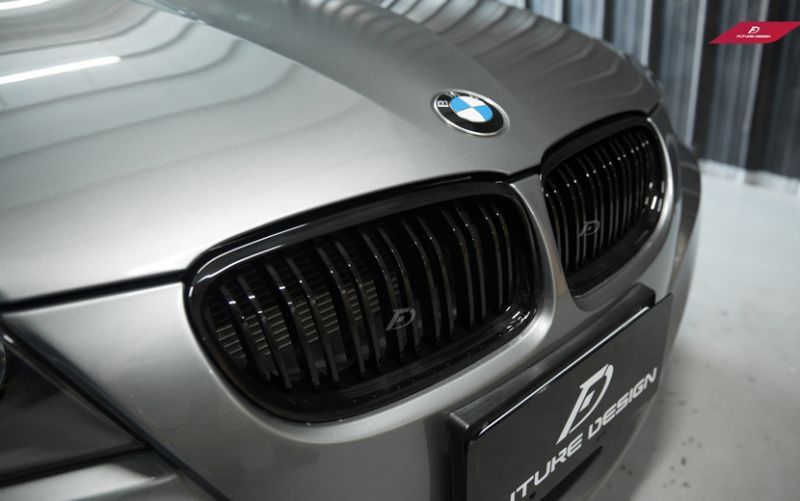 BMW 3シリーズ E90 E91 後期車 フロント用艶ありブラックキドニー 