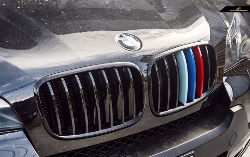 BMW Xシリーズ X5 E70 専用フロント用艶ありブラック 青紺赤 キドニー 