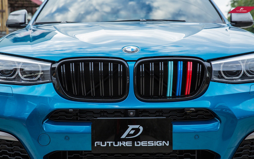 BMW Xシリーズ X3 F25 LCI 後期 青紺赤 フロント用艶ありブラック