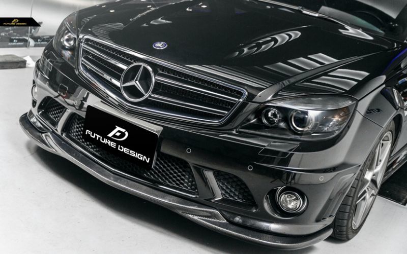 BENZ メルセデス・ベンツ Cクラス W 前期車 C フロントバンパー用リップスポイラー 本物DryCarbon ドライカーボン