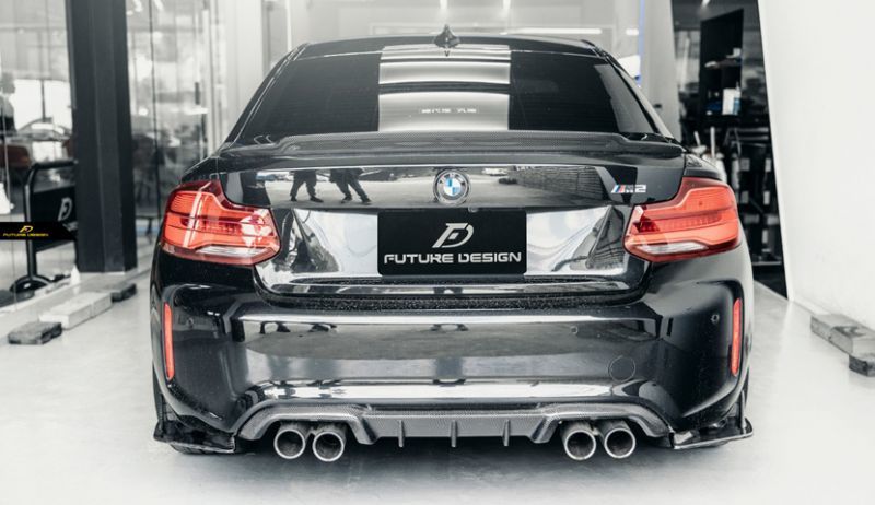 BMW F87 M2 M2competition リアバンパー用スプリッター リアカナード 本物DryCarbon ドライカーボン - Future Design Drycarbon parts