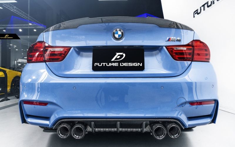 BMW 4シリーズ F82 F83 M4 リアバンパー用 ディフューザー 本物DryCarbon ドライカーボン Future Design  Drycarbon parts