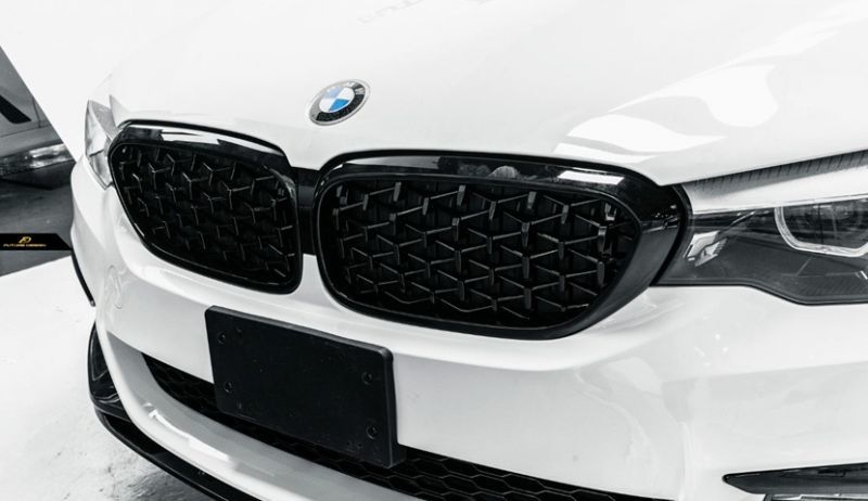 BMW G セダン G ツーリング フロント用 ダイヤモンド 艶ありブラックキドニーグリル センターグリル