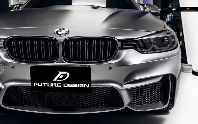 BMW 3シリーズ F30 F31 M3ルック 改造用 フロントバンパー エアロ カスタム - Future Design Drycarbon  parts