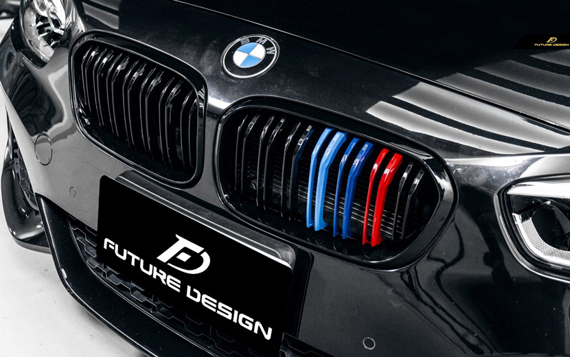 BMW 1シリーズ F LCI 青紺赤 フロント用艶ありブラックキドニー