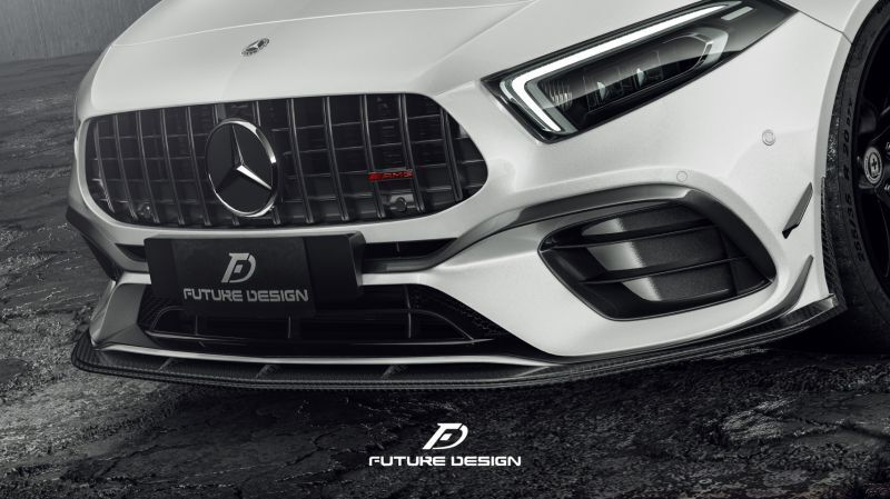 BENZ メルセデス・ベンツ A-Class W177 A45 フロント専用 リップスポイラー 本物Drycabon ドライカーボン AMG -  Future Design Drycarbon parts