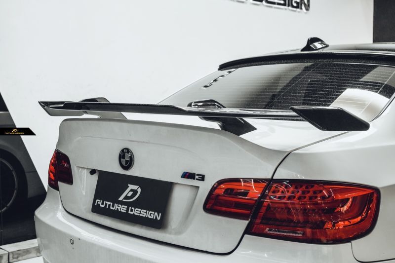 画像1: BMW 3シリーズ E92 E93 トランク用 リアウィング リアスポイラー 本物DryCarbon ドライカーボン (1)