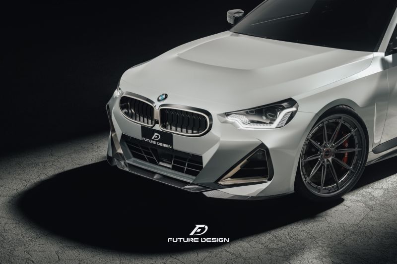 画像1: BMW 2シリーズ G42 クーペ フロント用 リップスポイラー 本物DryCarbon ドライカーボン (1)